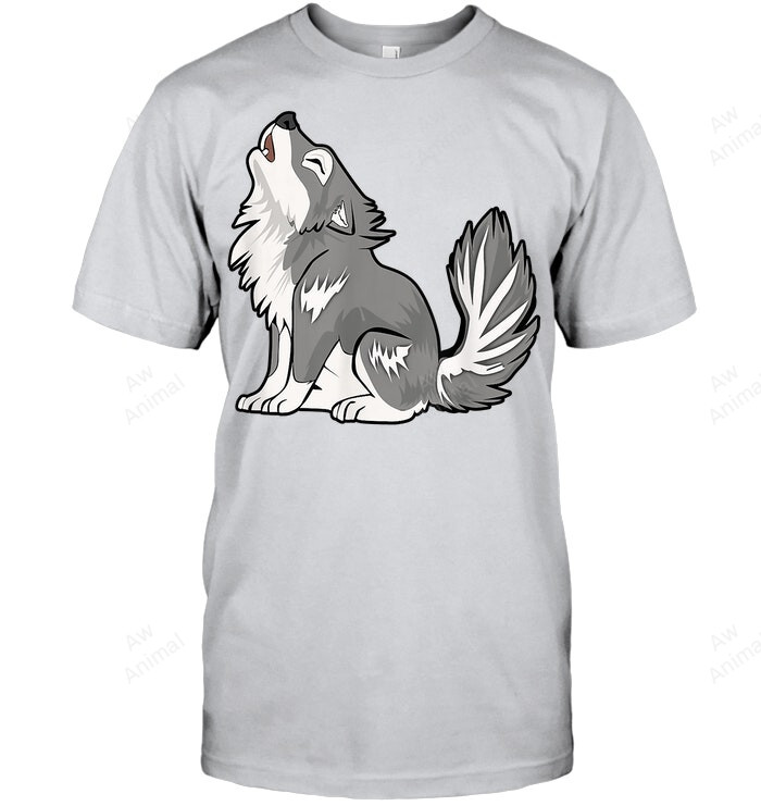 Cute Baby Howling Wolf Cub Sketch Gifts Costume Stuff Gifts Men Tank Top V-Neck T-Shirt