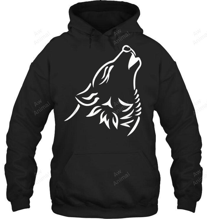 Howling Wolf Sweatshirt Hoodie Long Sleeve