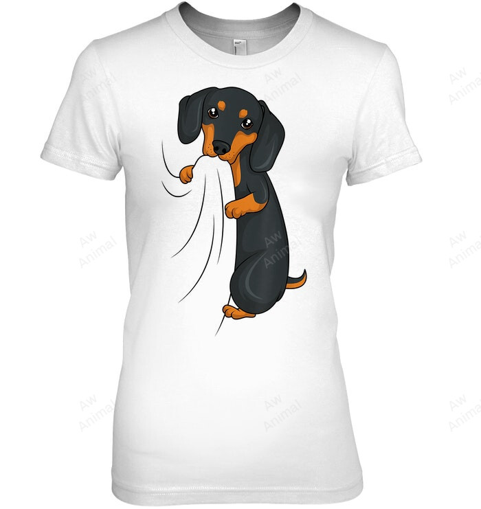 Dachshund Lover Weiner Dog Girls Women Tank Top V-Neck T-Shirt