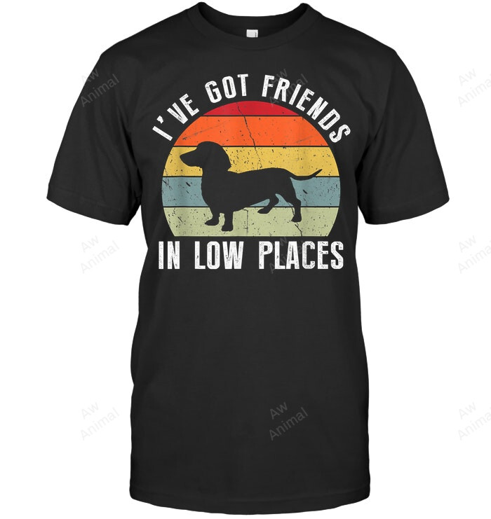 I've Got Friends In Low Places Dachshund Wiener Dog Men Tank Top V-Neck T-Shirt