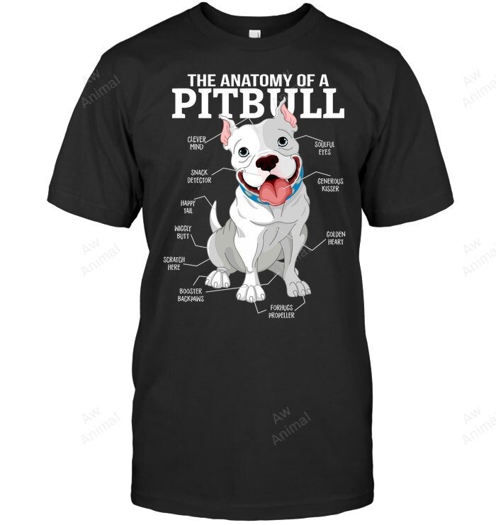 Anatomy Of A Pitbull Dog Lover Sweatshirt Hoodie Long Sleeve Men Women T-Shirt