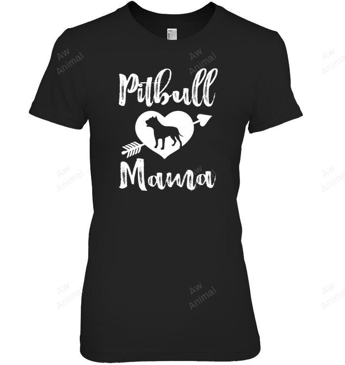 Pitbull Mama Women Sweatshirt Hoodie Long Sleeve T-Shirt