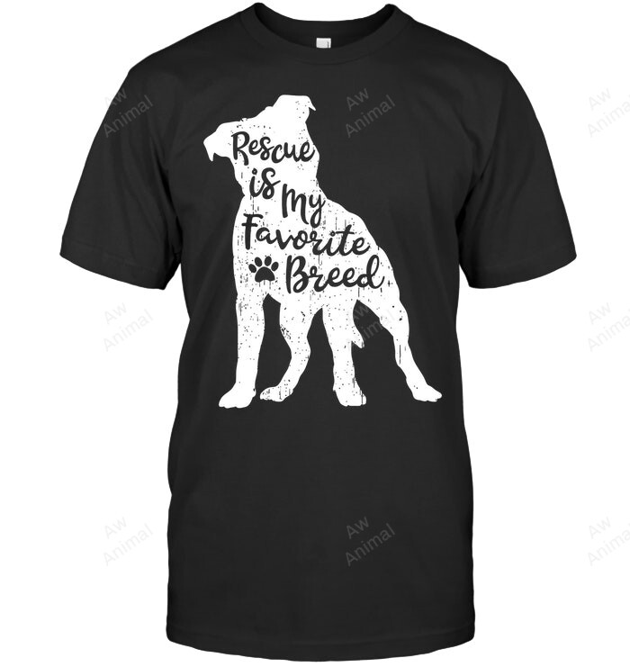 Wrescue Is My Favorite Breed Pitbull Dog Sweatshirt Hoodie Long Sleeve Men Women T-Shirt