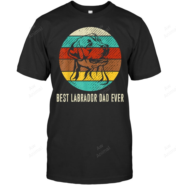 Best Labrador Dad Ever Vintage Men Sweatshirt Hoodie Long Sleeve T-Shirt