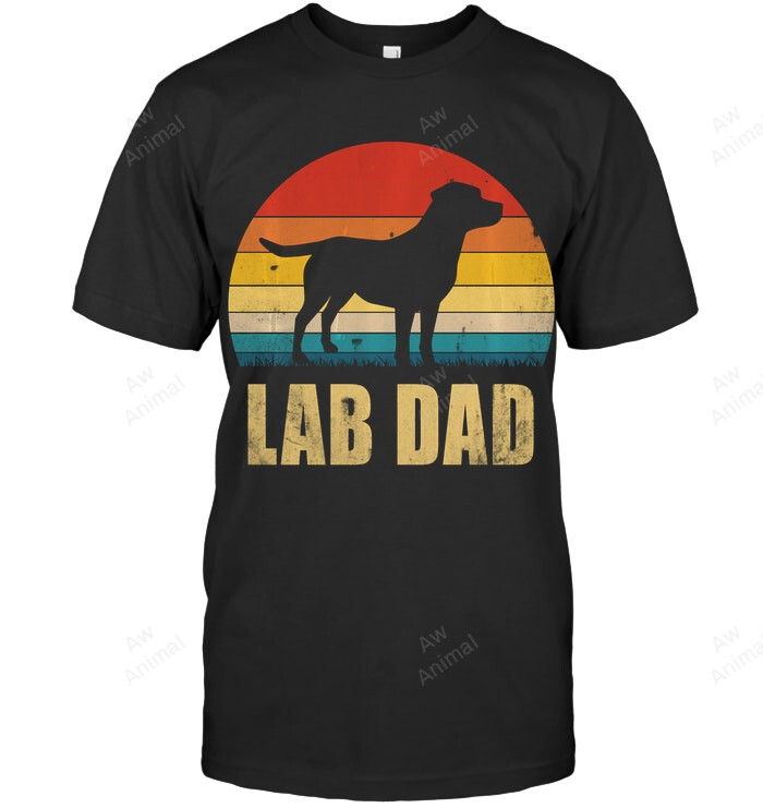 Lab Dad Vintage Style Men Sweatshirt Hoodie Long Sleeve T-Shirt