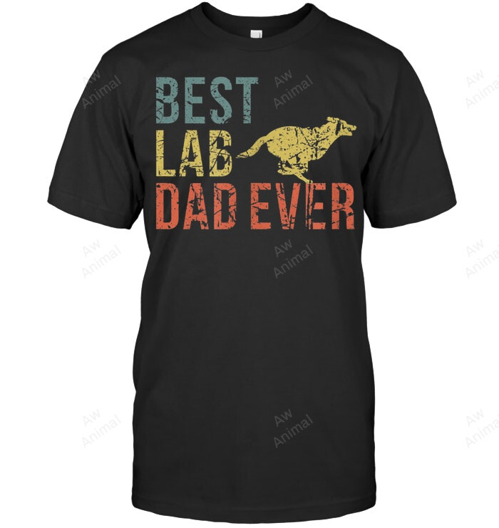 Best Lab Dad Ever Retro Vintage Labrador Dog Father 2 Men Sweatshirt Hoodie Long Sleeve T-Shirt