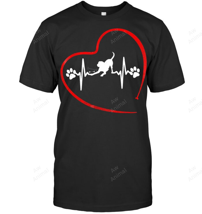 Paw Print Labrador Heartbeat Veterinarian Vet Tech Sweatshirt Hoodie Long Sleeve Men Women T-Shirt