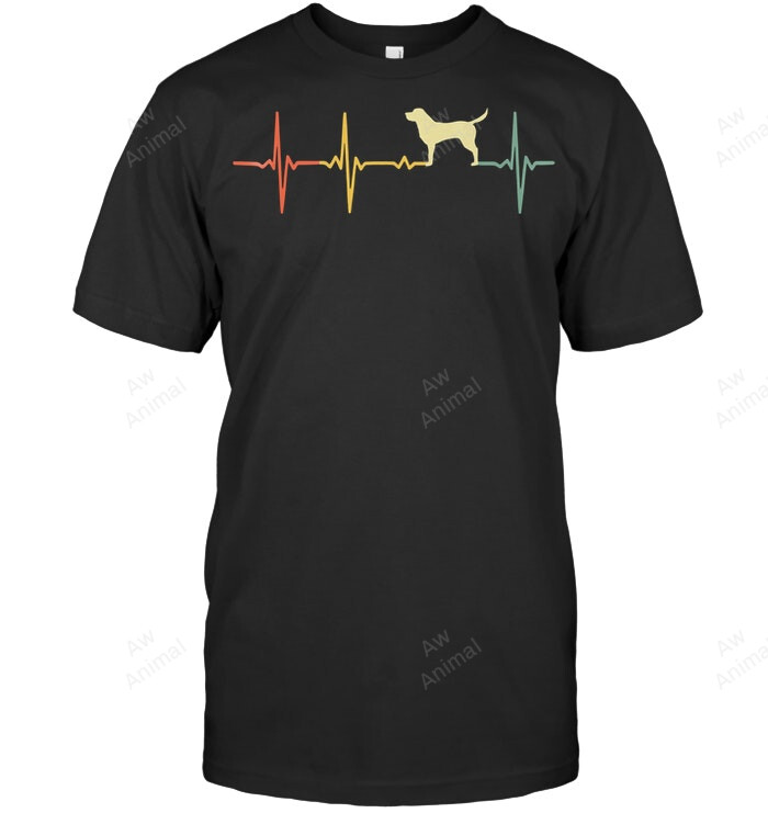 Vintage Labrador Heartbeat Sweatshirt Hoodie Long Sleeve Men Women T-Shirt