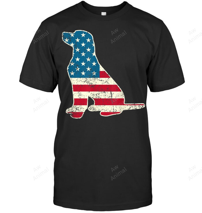 Labrador 4th Of July Dog Lover S American Flag Sweatshirt Hoodie Long Sleeve Men Women T-Shirt