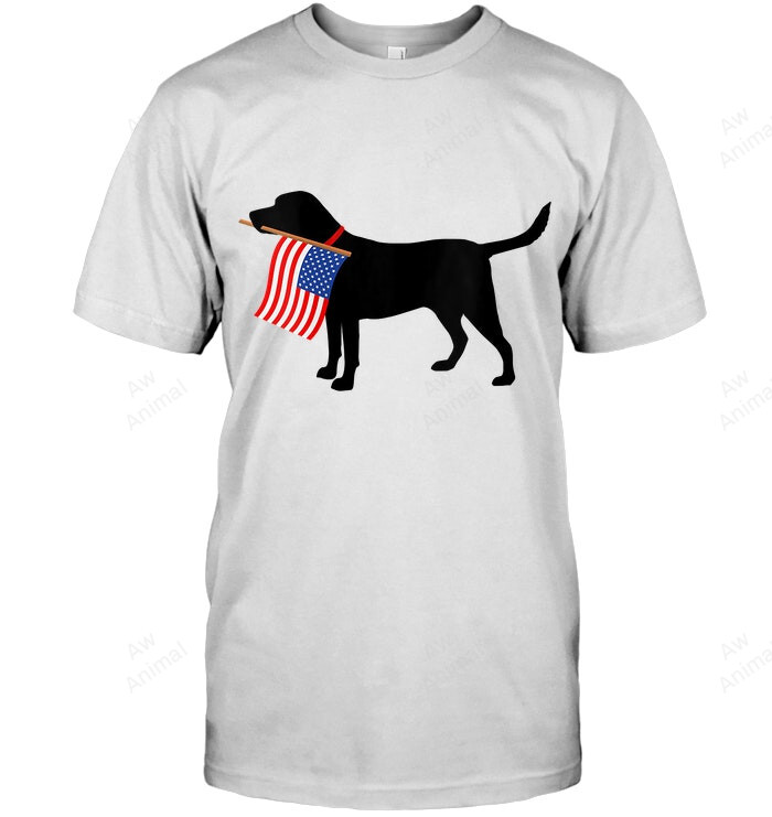 S Labrador Retriever Patriotic Pooch Usa Flag Dog Sweatshirt Hoodie Long Sleeve Men Women T-Shirt