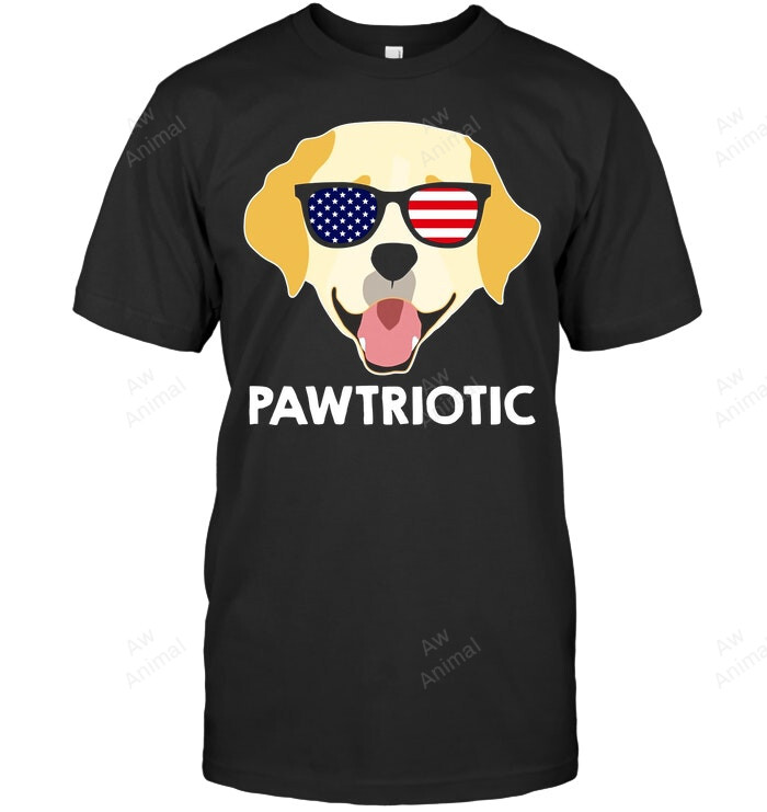 Pawtriotic Labrador American Flag Sweatshirt Hoodie Long Sleeve Men Women T-Shirt