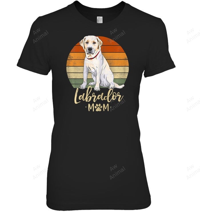 Labrador Mom Retro Labrador Retriever Lover Dog Mama Women Sweatshirt Hoodie Long Sleeve T-Shirt