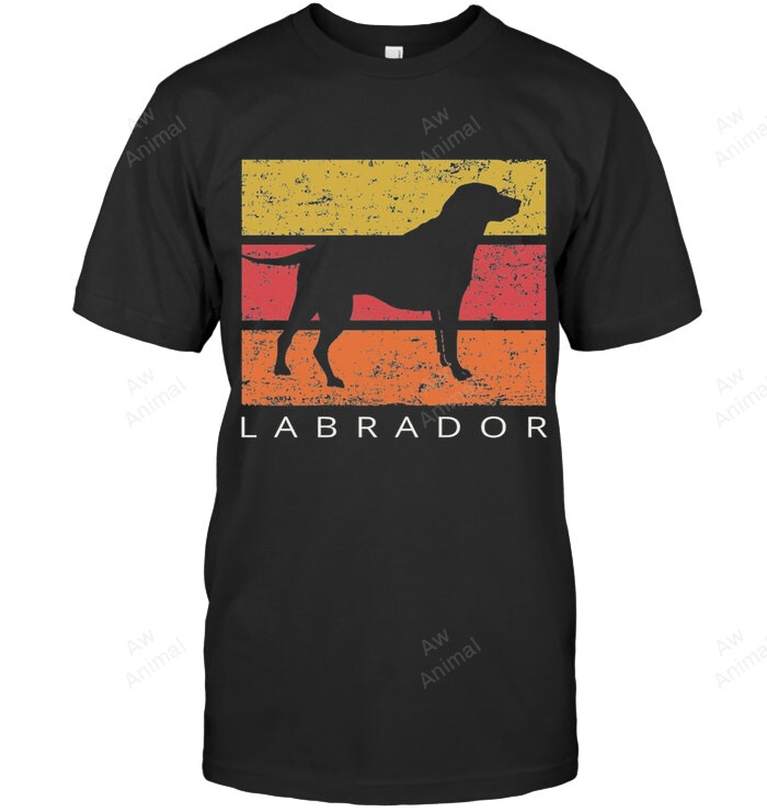 Labrador Retriever Retro Vintage Design Distressed Sweatshirt Hoodie Long Sleeve Men Women T-Shirt