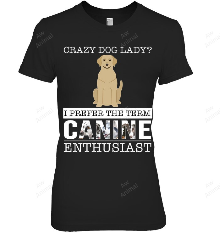 Crazy Labrador Retriever Dog Lady I Prefer The Term Canine Enthusiast For Labrador Retriever Dog Lover Women Sweatshirt Hoodie Long Sleeve T-Shirt