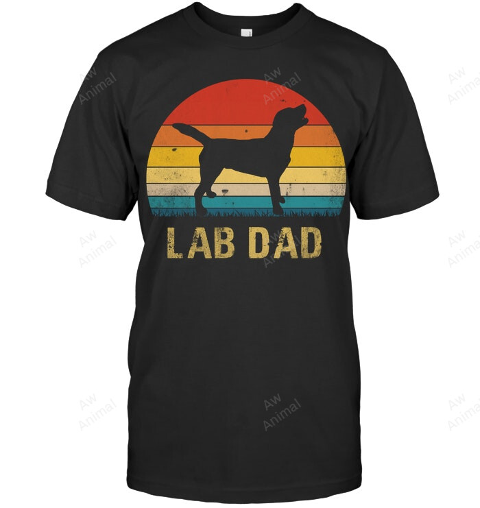 Vintage Lab Dad Funny Labrador Retriever Dog Dad Men Sweatshirt Hoodie Long Sleeve T-Shirt