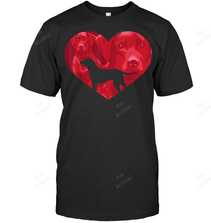Cool Labrador Heart For Labrador Retriever Lovers Sweatshirt Hoodie Long Sleeve Men Women T-Shirt