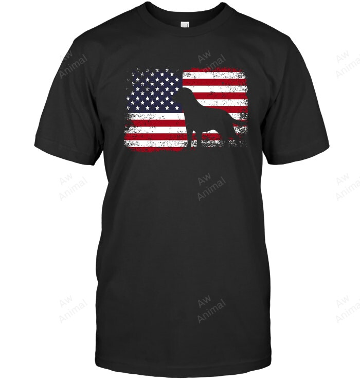 Labrador In American Flag 4th Of July Sweatshirt Hoodie Long Sleeve Men Women T-Shirt