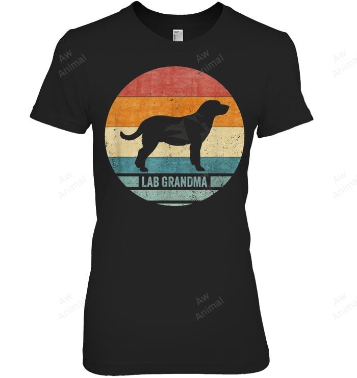 Vintage Labrador Retriever Grandma Lab Silhouette Sunset Women Sweatshirt Hoodie Long Sleeve T-Shirt