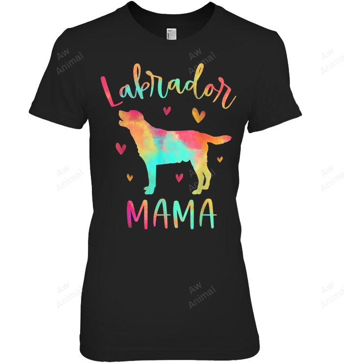 Labrador Mama Colorful Labrador Retriever S Dog Mom Women Sweatshirt Hoodie Long Sleeve T-Shirt