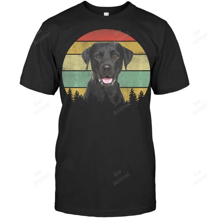 Black Labrador Vintage Style Sweatshirt Hoodie Long Sleeve Men Women T-Shirt