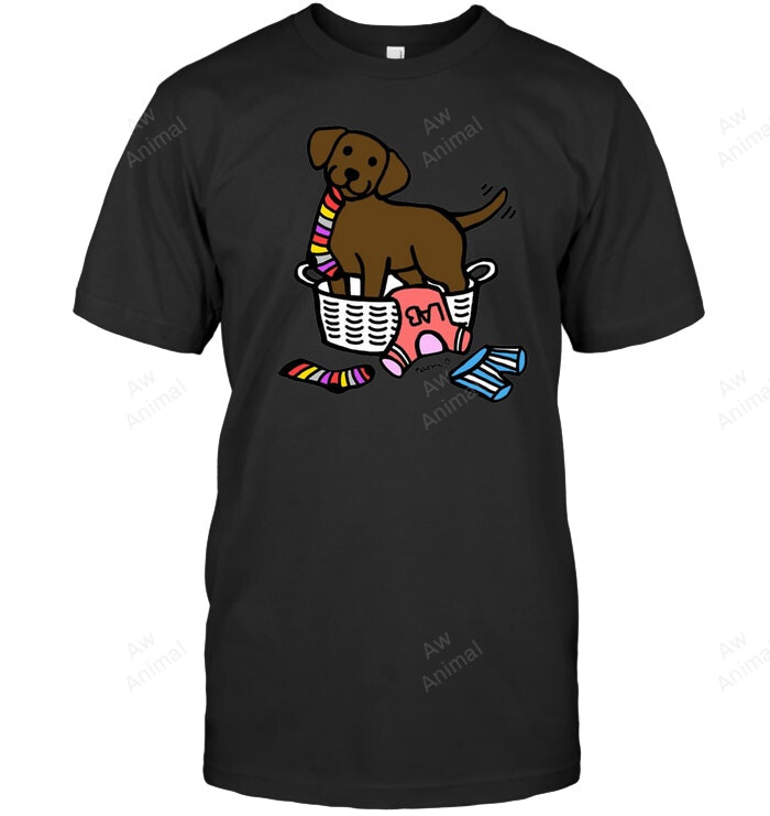 Chocolate Labrador Laundry Basket Sweatshirt Hoodie Long Sleeve Men Women T-Shirt