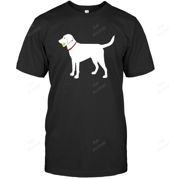 Labrador Biting A Ball Sweatshirt Hoodie Long Sleeve Men Women T-Shirt