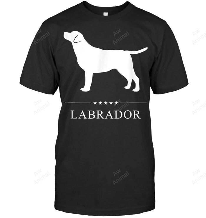 Labrador Dog White Silhouette Sweatshirt Hoodie Long Sleeve Men Women T-Shirt