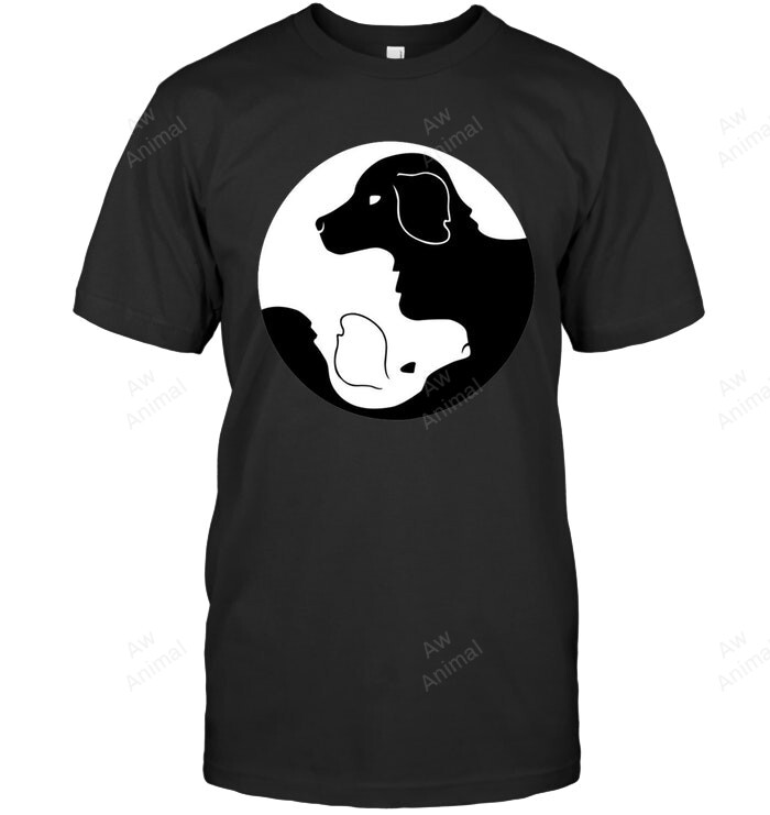 Yin Yang Labrador Sweatshirt Hoodie Long Sleeve Men Women T-Shirt