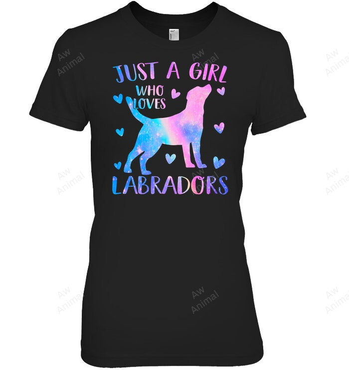 Vintage Just A Girl Who Loves Labradors Women Sweatshirt Hoodie Long Sleeve T-Shirt