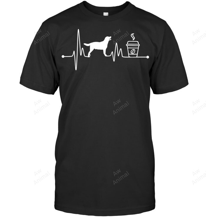Labrador Retriever Heartbeat Ekg Coffee Lover Lab Dog Sweatshirt Hoodie Long Sleeve Men Women T-Shirt