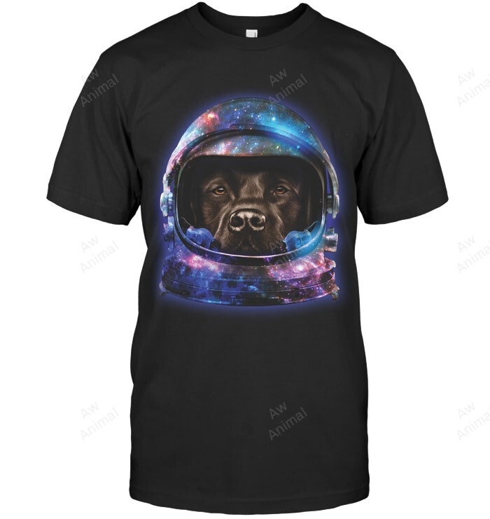 Brown Labrador In Space Galaxy Astronaut Helmet Dog Sweatshirt Hoodie Long Sleeve Men Women T-Shirt