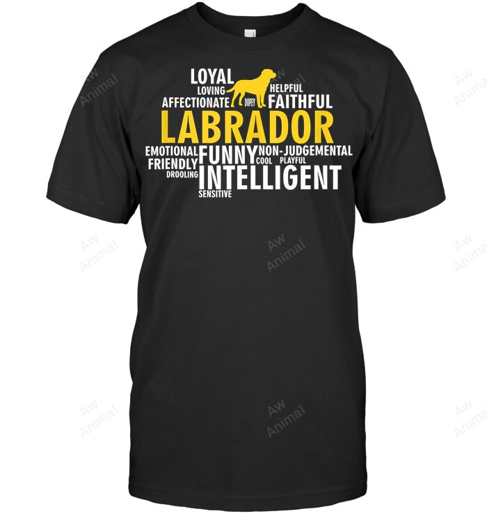Labrador Characters Loyal Intelligent Sweatshirt Hoodie Long Sleeve Men Women T-Shirt