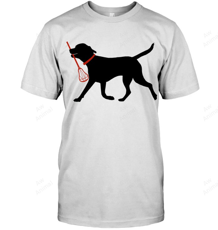 Lacrosse Labrador Fetch Lacrosse Stick Black Lab Sweatshirt Hoodie Long Sleeve Men Women T-Shirt