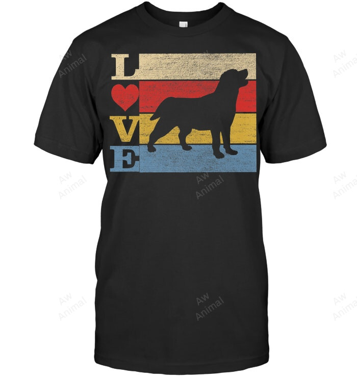 Retro Love Labrador Retriever Dog Vintage Sweatshirt Hoodie Long Sleeve Men Women T-Shirt
