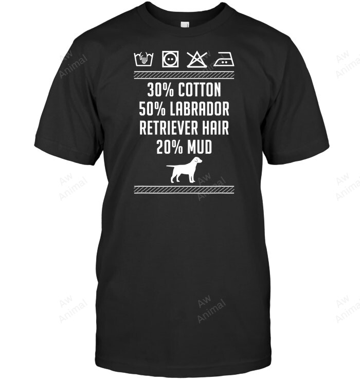 Labrador Retriever Washing Label Hair Sweatshirt Hoodie Long Sleeve Men Women T-Shirt