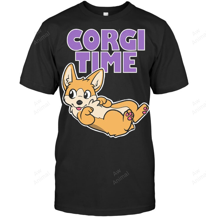 Corgi Time Sweatshirt Hoodie Long Sleeve Men Women T-Shirt