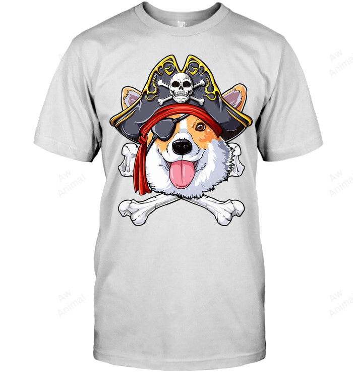 Corgi Pirate Sweatshirt Hoodie Long Sleeve Men Women T-Shirt