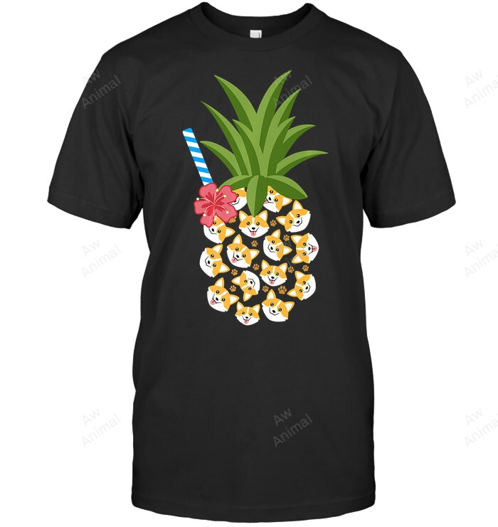 Corgi Pineapple Sweatshirt Hoodie Long Sleeve Men Women T-Shirt