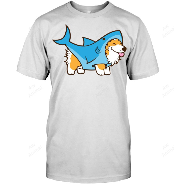 Corgi In A Shark Suit 346 Sweatshirt Hoodie Long Sleeve Men Women T-Shirt