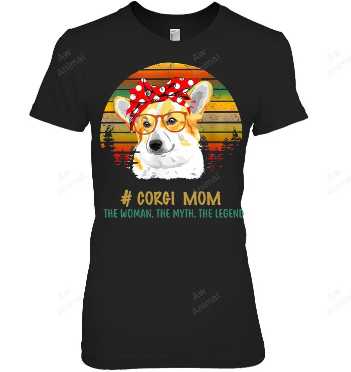 Welsh Corgi Mom Women Sweatshirt Hoodie Long Sleeve T-Shirt