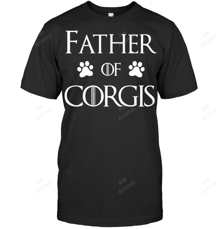 Corgi Dog Dad Father Of Corgis Men Sweatshirt Hoodie Long Sleeve T-Shirt