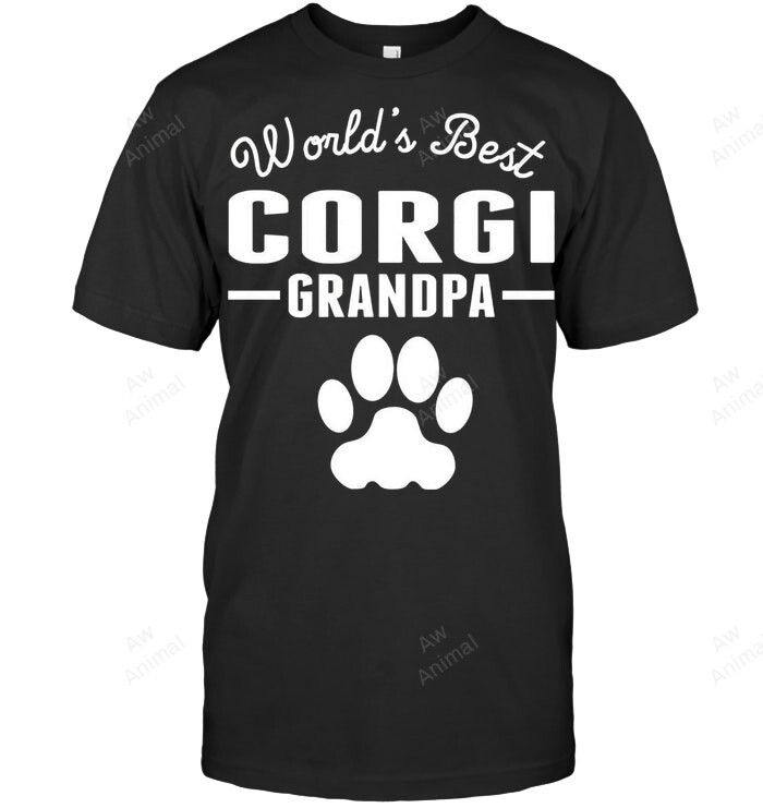World's Best Corgi Grandpa Men Sweatshirt Hoodie Long Sleeve T-Shirt