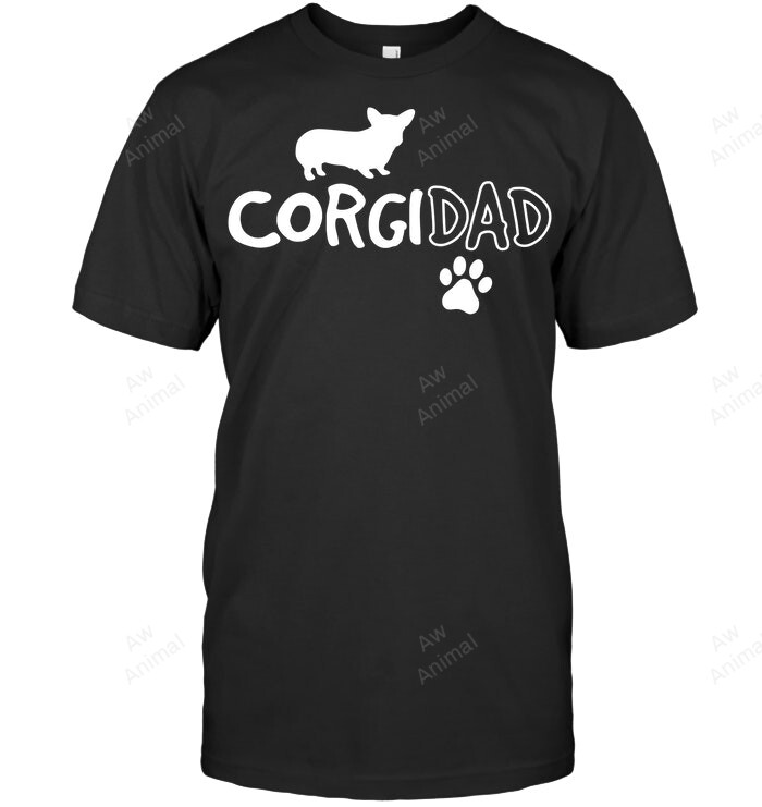 Corgi Dad Funny Cute Dog Pet Owner Adopt Rescue Men Sweatshirt Hoodie Long Sleeve T-Shirt
