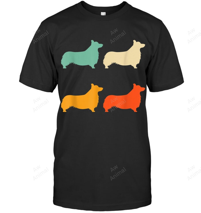 Welsh Corgi Dog Lover Retro Welsh Corgi Vintage Dog Sweatshirt Hoodie Long Sleeve Men Women T-Shirt