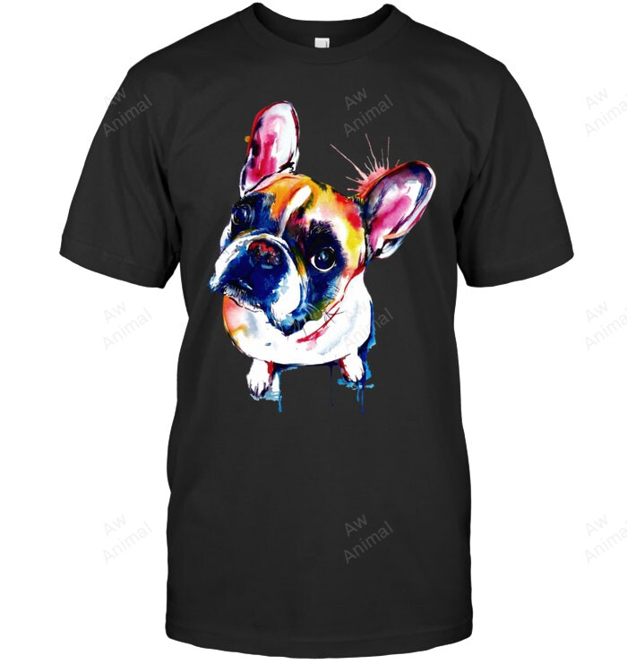 Colorful French Bulldog Sweatshirt Hoodie Long Sleeve Men Women T-Shirt