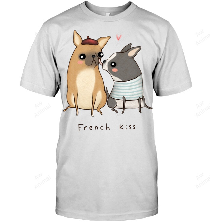 French Kiss Frenchie French Bulldog 71 Sweatshirt Hoodie Long Sleeve Men Women T-Shirt