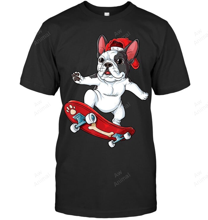 French Bulldog Skateboard Skateboarding Dog Sweatshirt Hoodie Long Sleeve Men Women T-Shirt