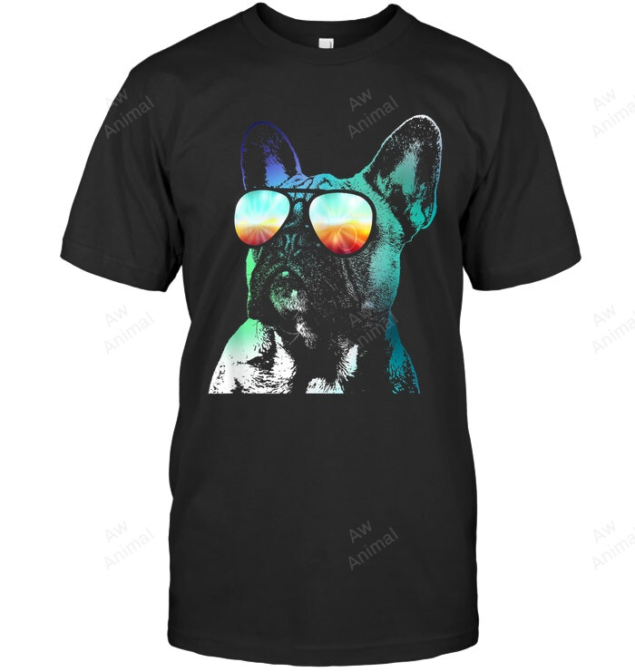 French Bulldog Neon Dog Sweatshirt Hoodie Long Sleeve Men Women T-Shirt
