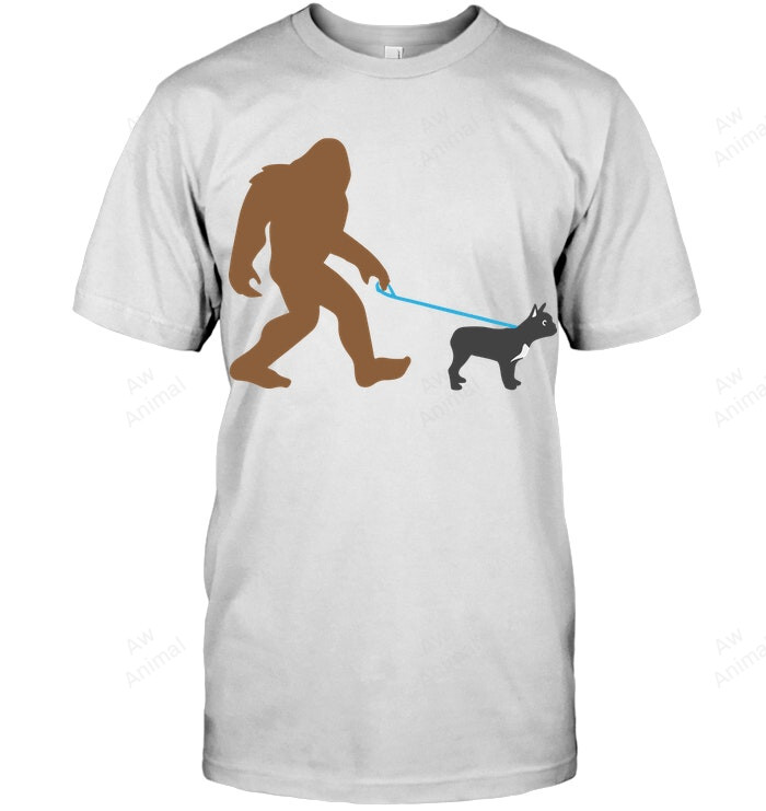 Bigfoot Walking French Bulldog Sweatshirt Hoodie Long Sleeve Men Women T-Shirt