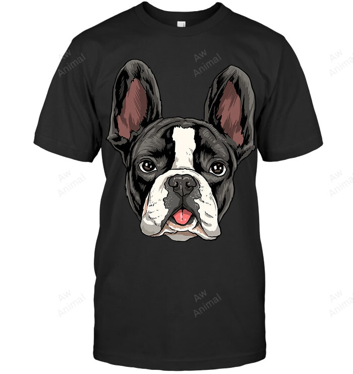 Frenchie Bulldog Face Sweatshirt Hoodie Long Sleeve Men Women T-Shirt